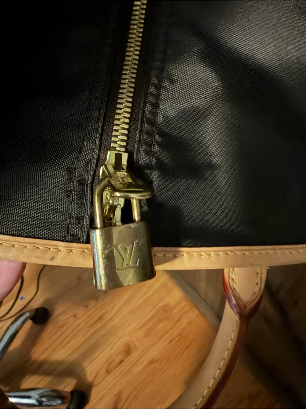 Louis Vuitton Brown Monogram Garment Cover with Tan Trim